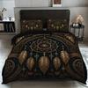 3Pcs Dreamcatcher Pattern Printed Bedding Set1 Quilt Cover+2 Pillowcase Suitable For Adults Bedroom Home Decoration