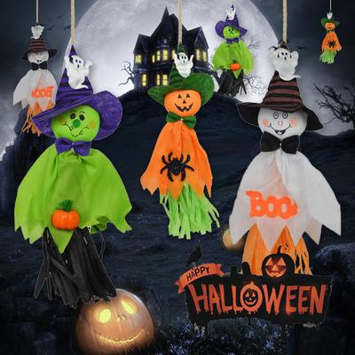 Lalka czarownica pluszowa dynia wisiorek rekwizyt wiszący ornament anioł dziewczyna kreatywny nawiedzony dom straszny horror halloween dekoracje domu