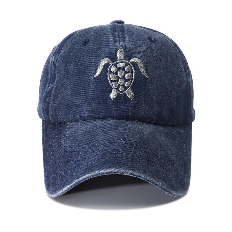 Autumn Turtle Embroidered Fitted Baseball Cap Y2k Snapback Dad Hat Male Female Vintage Hats for Women Men Gorras Hombre