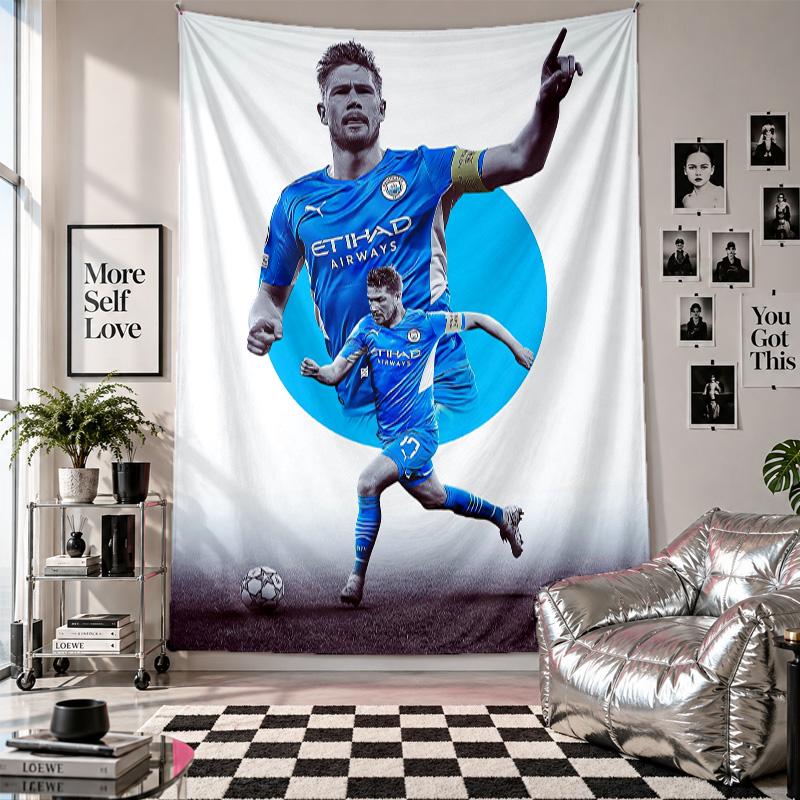 Kevin De Bruyne Wall Tapestry Home Decor Wall Hanging Cloth for Bedroom Living Room Background