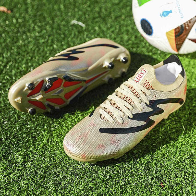 32-45 Men's Large Size Football Shoes Kids Low Top Short Nail Outdoor Anti-slip Football Boots