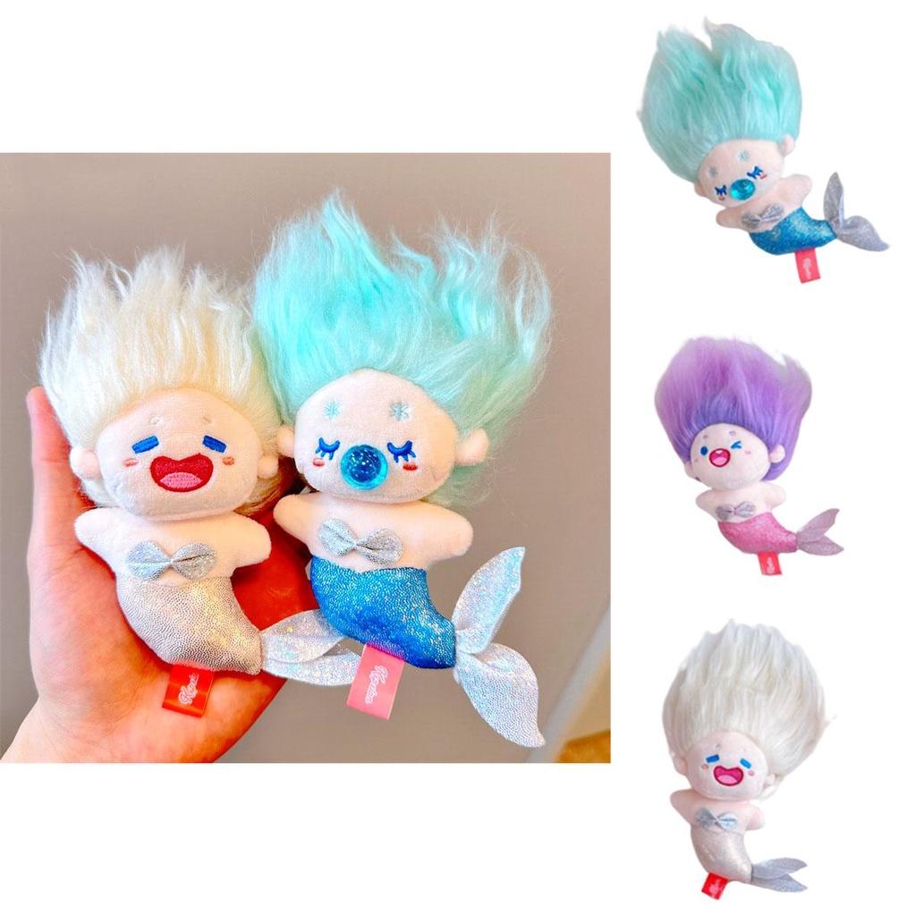 Kepelon's Echte Meerjungfrau Plüschpuppe Niedlich Und Weich Geschenk Für Mädchen, Kurzes Fellmaterial, 14cm Höhe