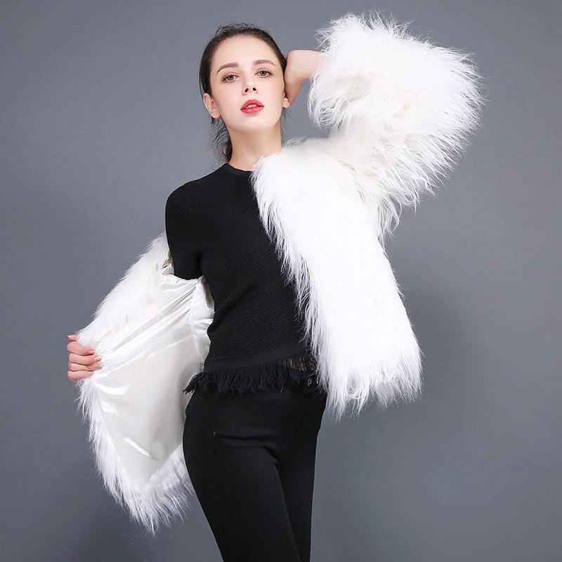Women's Faux Fur Short Coat - Washable Wool, European & American Style