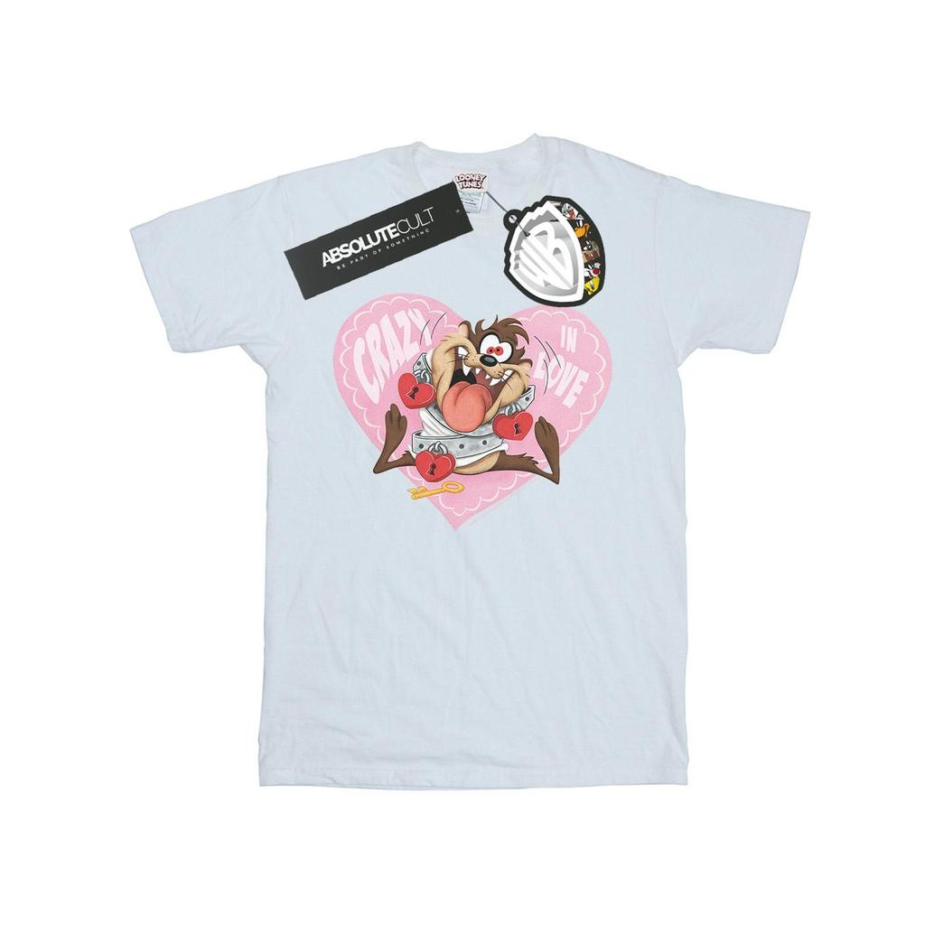 Looney Tunes Mens Taz Valentine´s Day Crazy In Love T-Shirt