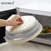 Microwave Oven Splash Cover with Retractable Heating Cover And Foldable Refrigerator Cover - Dishwasher Safe, Microwave Safe