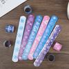 12Pcs Frozen Party Snowflake Slap Bracelets Kids Birthday Party Favors Goodie Pinata Fillers 2025 Winter Christmas Party Gifts