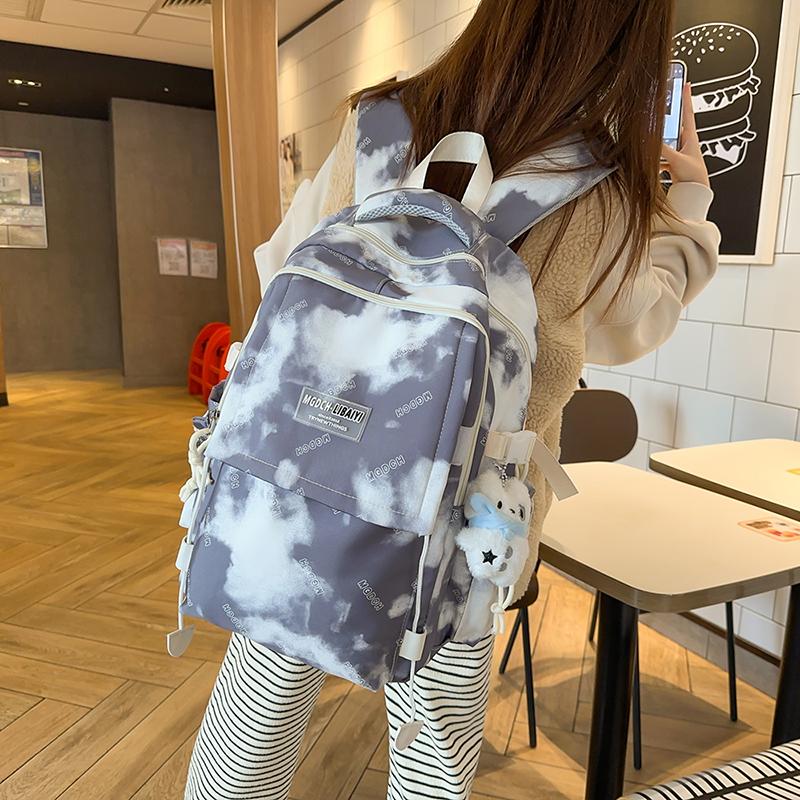 Women's Large Capacity Backpack Computer Travel Backpack Lightweight Senior High School Student Schoolbag