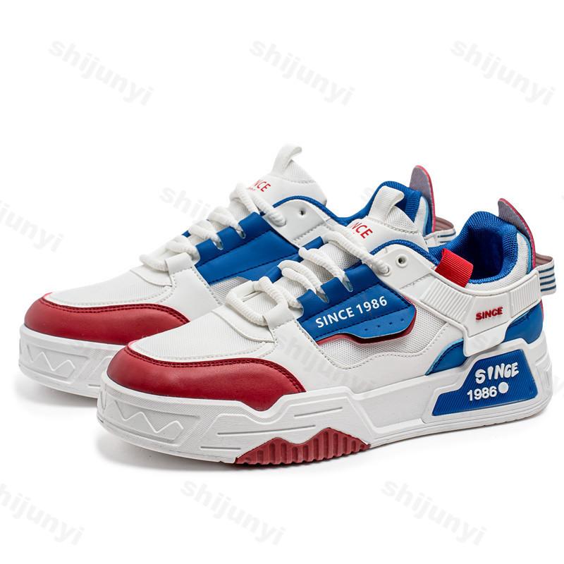 Mode Herren Freizeitschuhe 2025 Frühling Kleine Weiße Rutschfeste Schuhe Mesh Atmungsaktiv Modetrend Outdoor Sport Freizeit Plateau-Sneakers