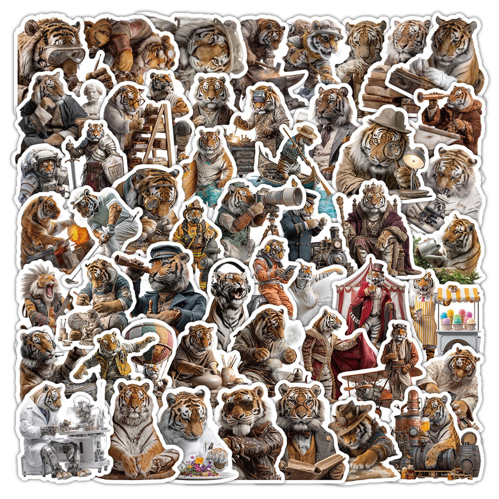 

50pc Chinese Stickers Cartoon New Year To Success Stationery Box Stickers One Size