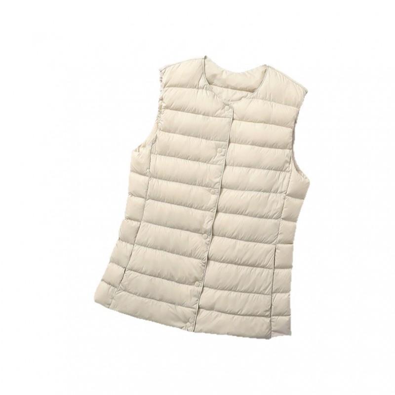 Womens Lightweight Down Vest Short Puffer Sleeveless Warm Inner Layer Winter Casual Wear