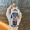 Opening Door Racing Car Keychain Kids Mini Pull-back Graffiti Sports Car Toy Key Ring