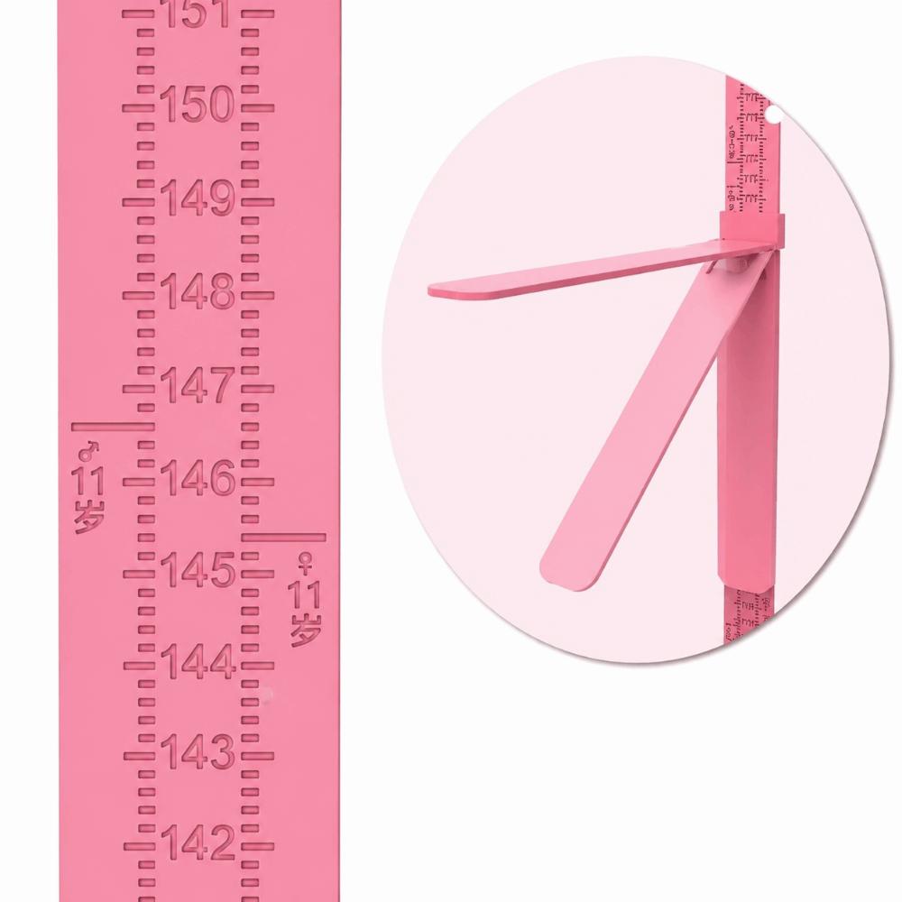 Sliding Design Kids Measuring Ruler Wall Sticker Kids Height Sliding Ruler New Height Ruler Baby розовый
