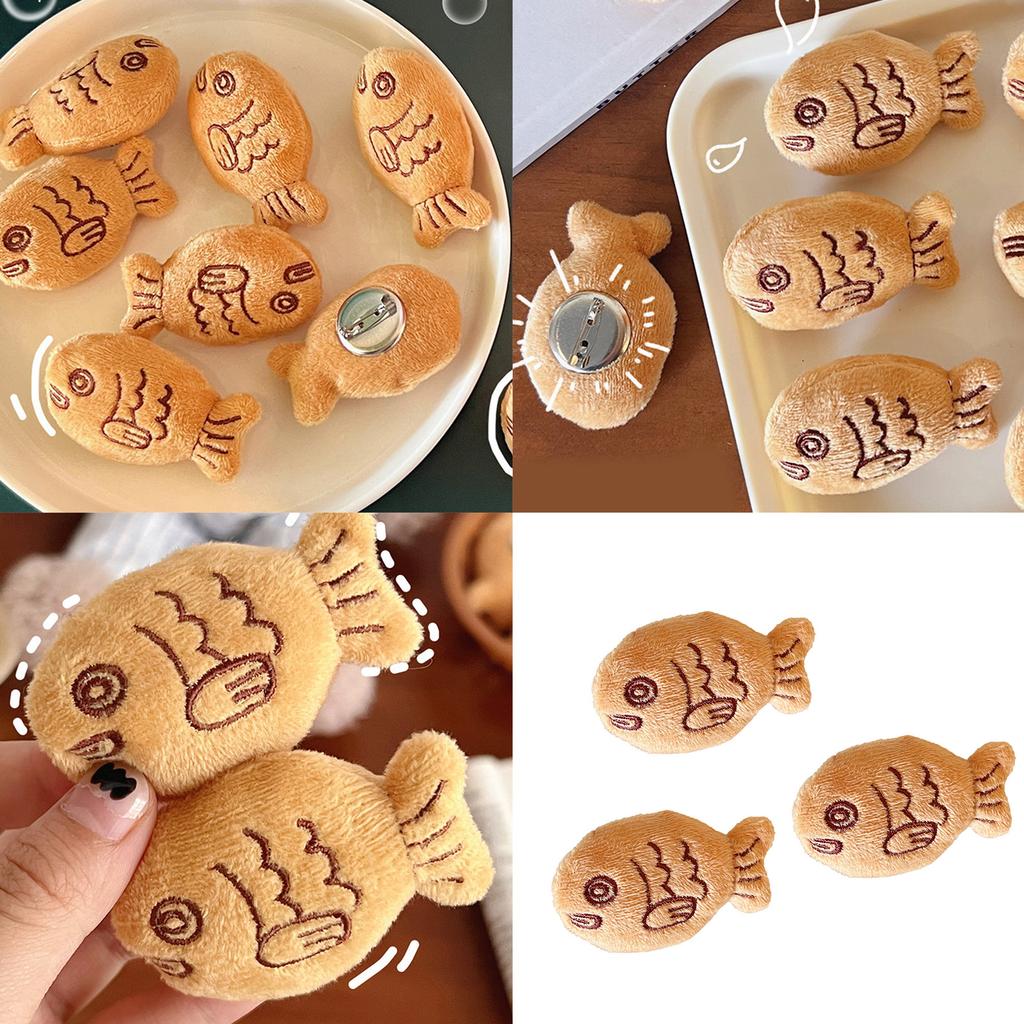 Novelty Lapel Pin Taiyaki Cartoon Fish Lapel Pin Jewelry Brooch Photo Props Adorkable Fish Brooch Pin Furry Brooch