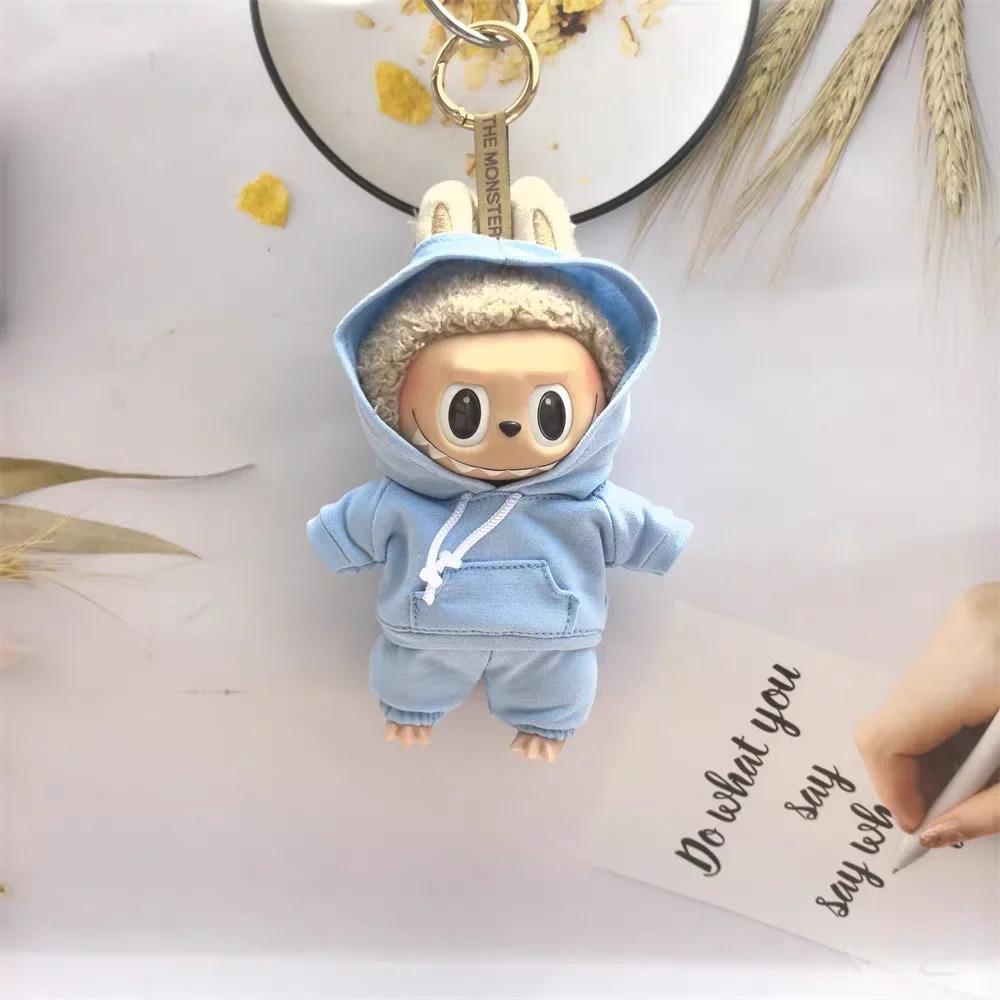 

Повседневный спортивный костюм Labubu Комплект Одежда для кукол Labubu 15/17 см Модный Удобный Спортивный костюм Худи Аксессуары Лабубу Подарок No Doll