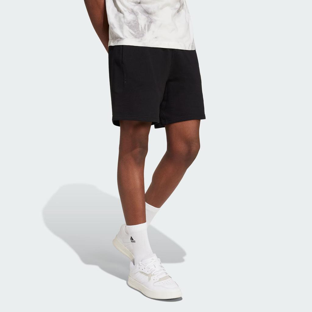 Adidas All Season French Terry Comfortable Breathable Skin-Friendly Drawstring Casual Shorts Men Bottoms Black IX1247