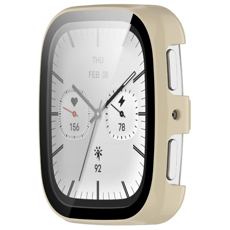 Smartwatch Cover Shell Case with Tempered Glass Film for Active 2 Square Screen Protector Film Cover Scratchproof Case