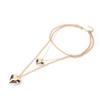 Multilayer Heart Pendant Necklaces Alloy Heart Long Chain Necklaces for Women Gold