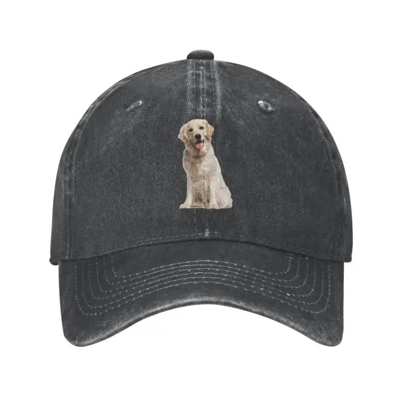 Individuelle Baumwoll Golden Retriever Hund Baseballkappe Herren Damen Verstellbar Papa Hut Streetwear