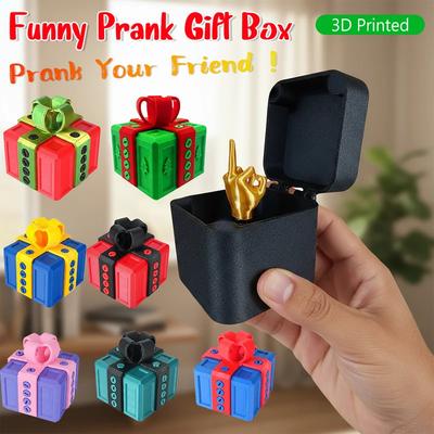 Mittelfinger Streich Geschenkbox DIY Überraschung Pop-Up Spielzeug mit Schrauben Nerviges Geschenk für Erwachsene Virales Tiktok Scherzgeschenk für Freund