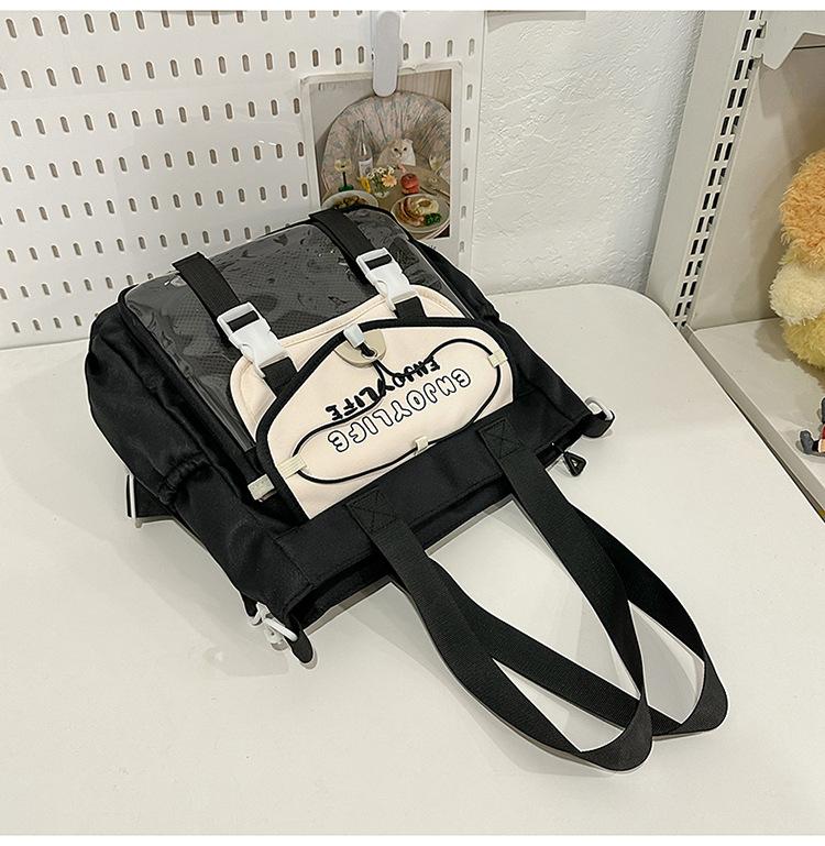 

School bag 2025 new small fresh high value simple cute versatile large capacity school bag casual sweet make-up bag