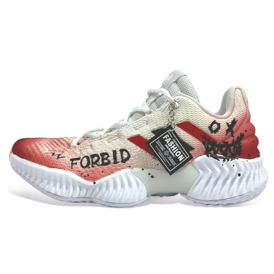 Adidas Pro Bounce 2018 Slip Resistant Abrasion Resistant Slip Resistant Abrasion Resistant Low top Basketball Shoes FW0903(Team371-) 40