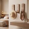 3pcs Wooden Wooden Wall Hooks Space Saving Home Organizer Heavy Duty Wall Hanging Hanger  Porch