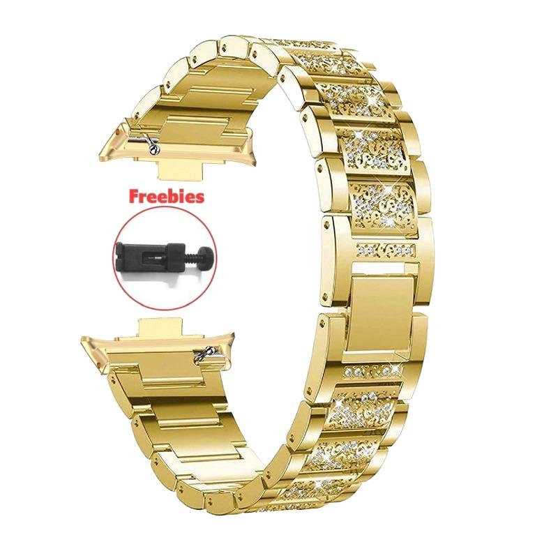 Luxury Stainless Steel Band For Redmi Watch 6 5 4 Diamond Strap For Xiaomi Mi Band 8Pro 9Pro Wristband Women Bling Bracelet Band