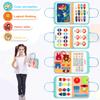 8 In 1 Toddler Busy Board Felt Fabric Puzzle Busy Dressing Learning Board Comfortable and Soft Carrying Handle Design