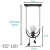 Pendant Light Nordic Little Man Spider Hanging Lamp Iron Swing Lamps Retro Loft Lighting LED Fixture for Kids Room Coffee Bar
