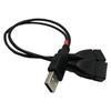 Black Power Adapter USB2.0 Power Cord Dual Female Y Splitter USB Extension Y Cable Data Cables