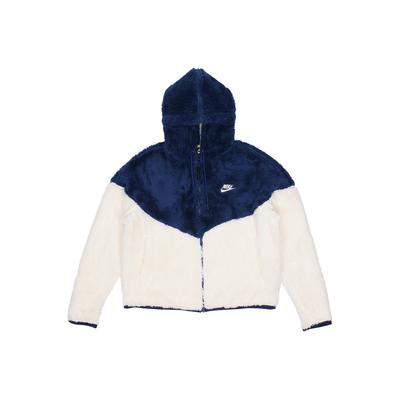 Color Block Warm Casual Plush Hooded Jacket Women Jackets Blue BV5469-492