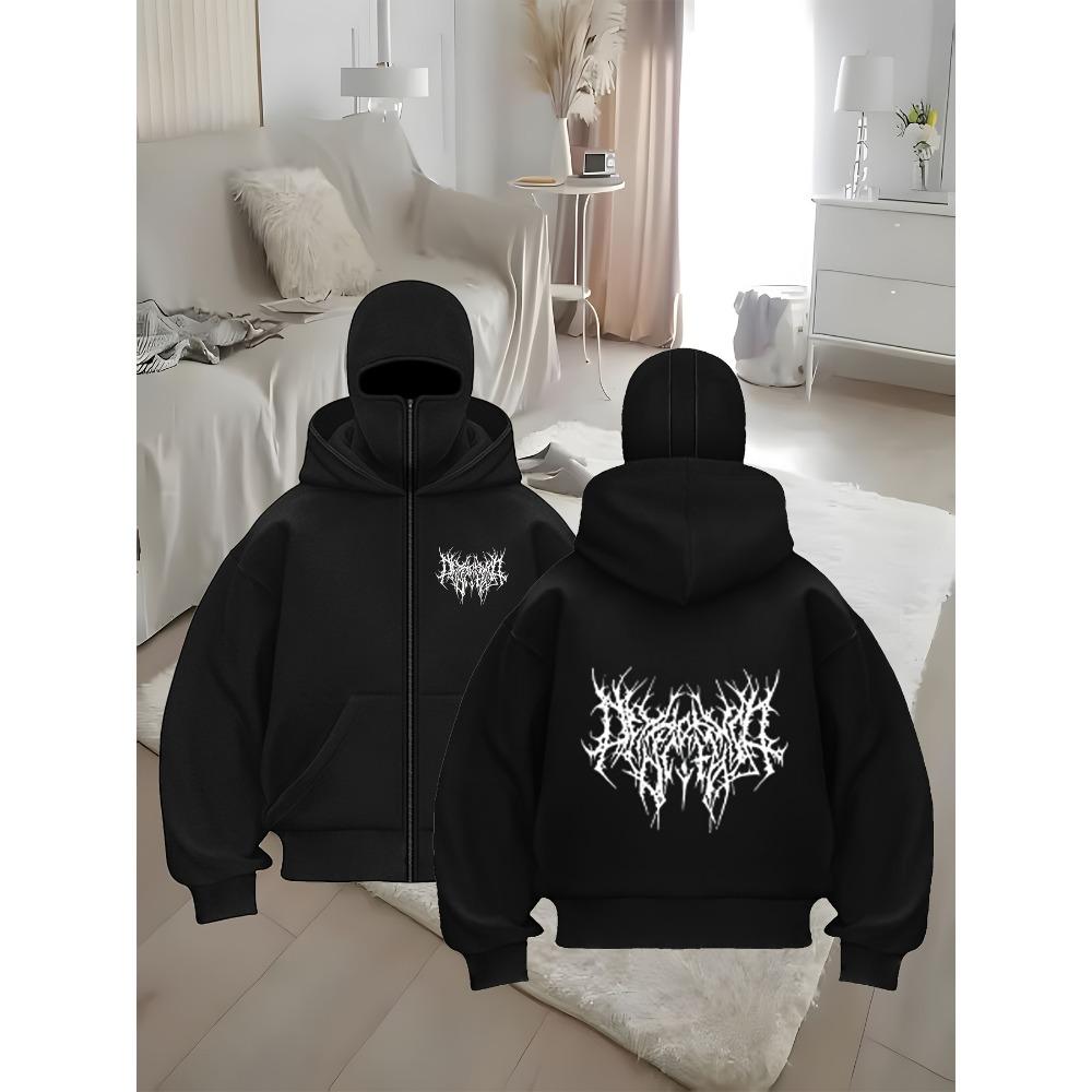 

Neutral Red Hooded Zipper Jacket with White Skull and Flower Design - Fashionable Long Sleeved Casual Men s and Women s Outerwear Casual Jacket XXXL