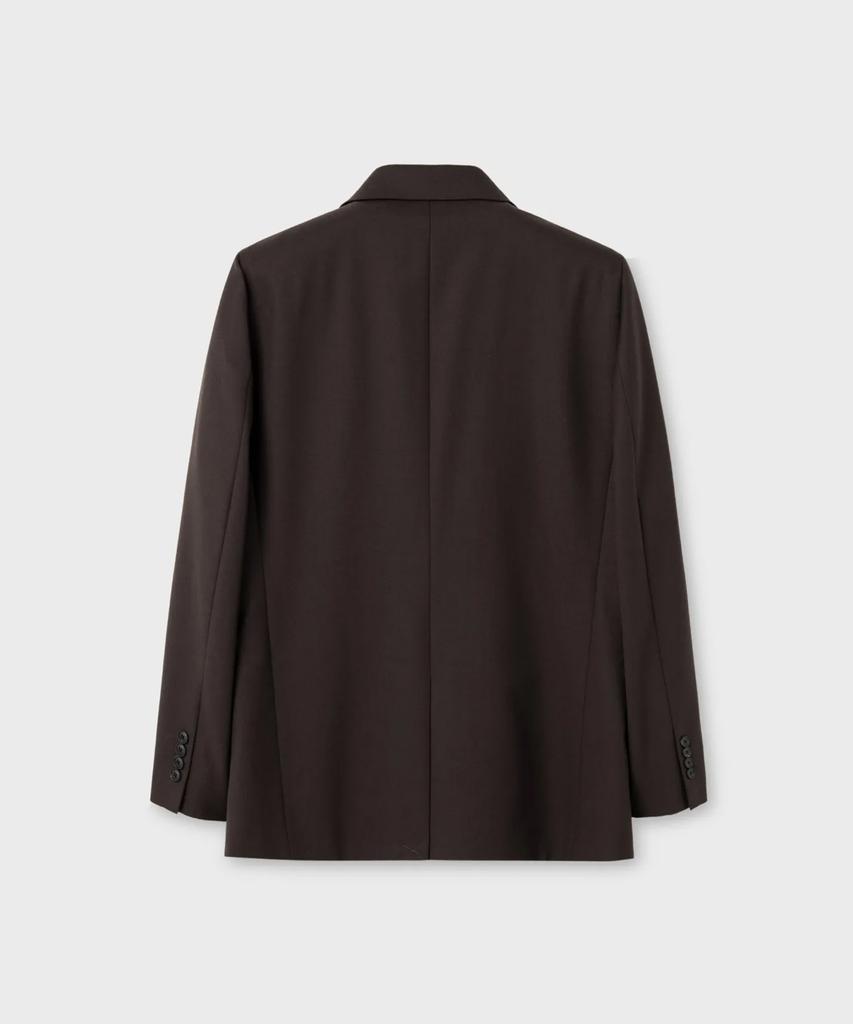 Nonblank Semi-Oversized Fit Blazer_Dark Brown
