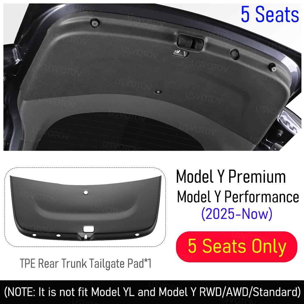 Trunk Mats for 2025 2026 Tesla Model Y Premium Juniper Rear Trunk Tailgate Mat Leather Protective Pad Anti-dirty Car Accessories