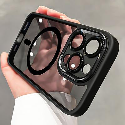Lens Protector Phone Cases For iPhone 16 15 14 13 12 Pro Max 11 Magnetic For Magsafe Case for iPhone 15 14 Pro Max 16 Plus Cover