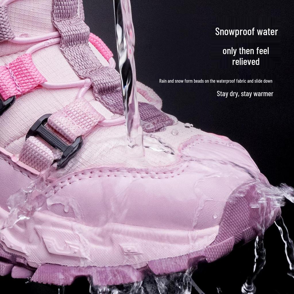 Children's Harbin Waterproof Winter Boots - Non-slip, Thickened Warm Snow Shoes for Boys and Girls