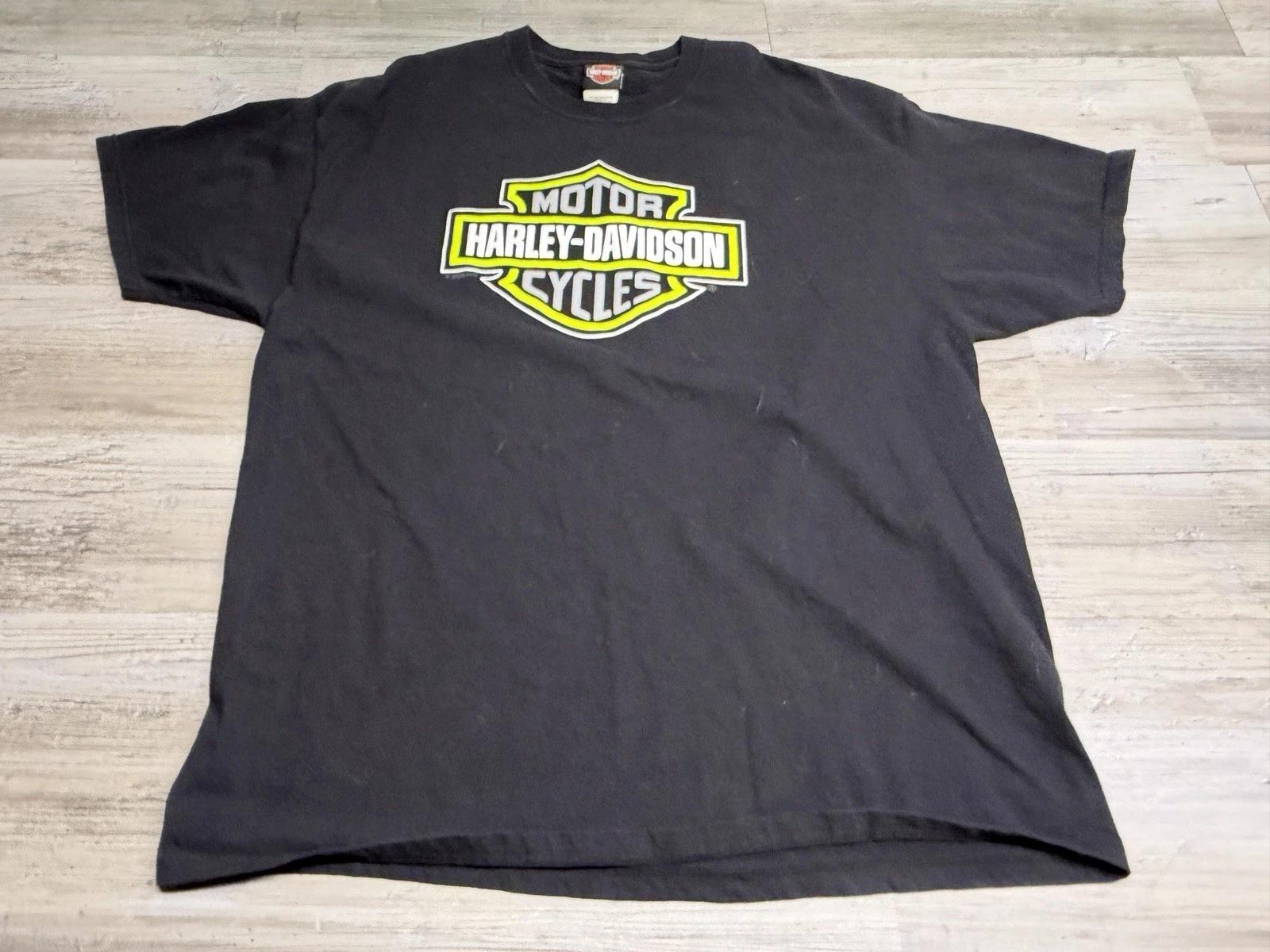 

Vintage Harley Davidson T-Shirt Michigan City Indiana Made in USA Black Size XL 2XL