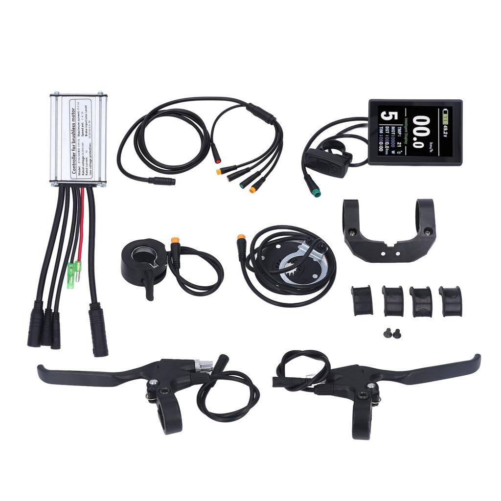 15A Electric Bike Motor Controller with LCD8S Panel Road Bike Fully Waterproof Conversion Kit for 250W Motor