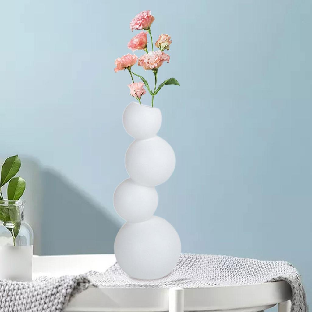 Ceramic Floral Container, Basic Flower Holder, Centerpiece for Home Use, Shelf Or Desk Display