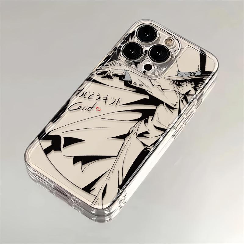 

Мягкий чехол Kaito Kidd Cartoon для iPhone 15/14/13/12 Pro Max/11/XS/XR iPhone 16 Pro