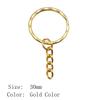 2025 Trend Jewelry Findings & Components 30mm Key Ring 2 Sizes 4 Colors Accessories Parts Art Supplies Men's Accessories