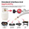 Propane Regulator Stainless Steel Brass Propane Regulator Adjustable Heat Resistant Gas Grill Regulator Hose for Camping Stove