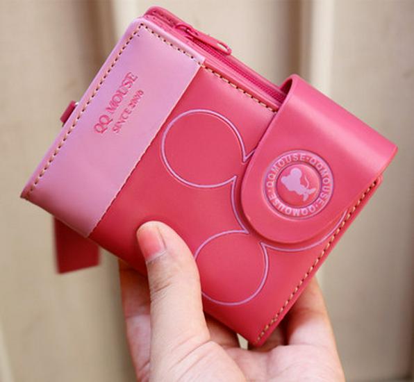 Trendy Women's Short Wallet: Cartoon Zipper Wristlet & Coin Purse