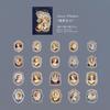 40 pcs Vintage portrait character sticker PET sticker pack diy ledger decorative seal sticker Scrapbook calendar art Diy crafts