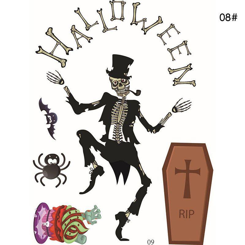 

Versatile Classic Halloween Party Diy Witch Stickers Skeleton Ghost Window Wall Decals Decor