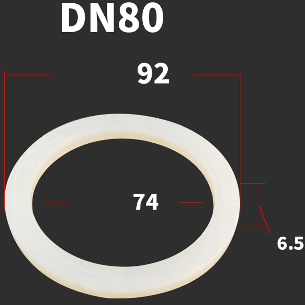 DN15/20/25/32/40-100 Food Grade Sanitary VMQ Slicone Rubber Flat Washer Seal Gasket For Cam Lock Groove Fitting
