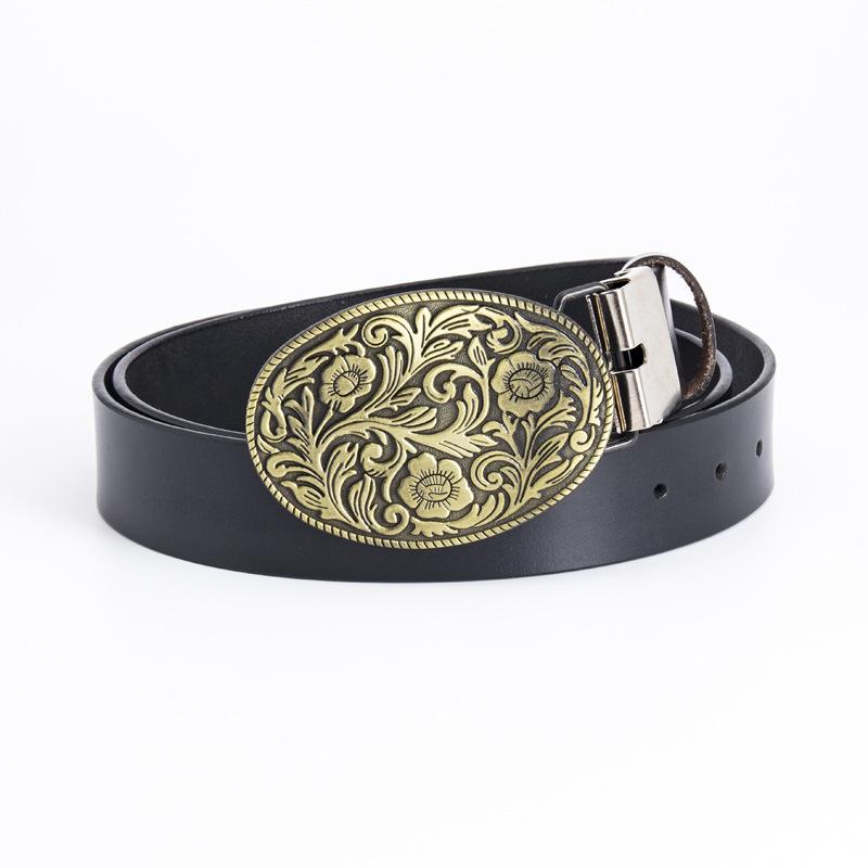 Higan Flower Ancient Official Belt Modegürtel Vollrindledergürtel