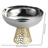 Fruit Bowl with Pedestal Stainless Steel MirrorPolished for Dining Table, Kitchen,
