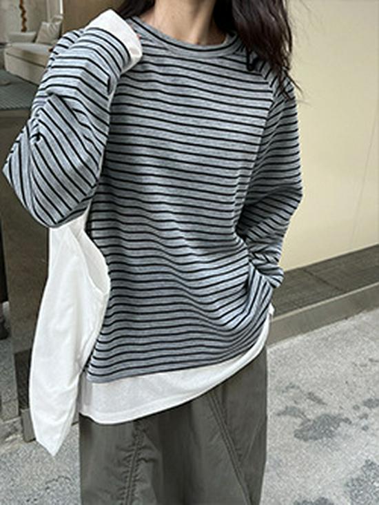 Luxi Pure Desire Hot Girl Off-Shoulder Slim-Fit Langarm-T-Shirt