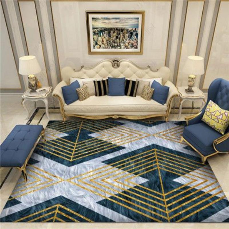 European Luxury Flower Rose Leaf Area Rug,Carpet Rug for Living Room Bedroom Sofa Doormat Decoration,Kitchen Non-slip Floor Mat
